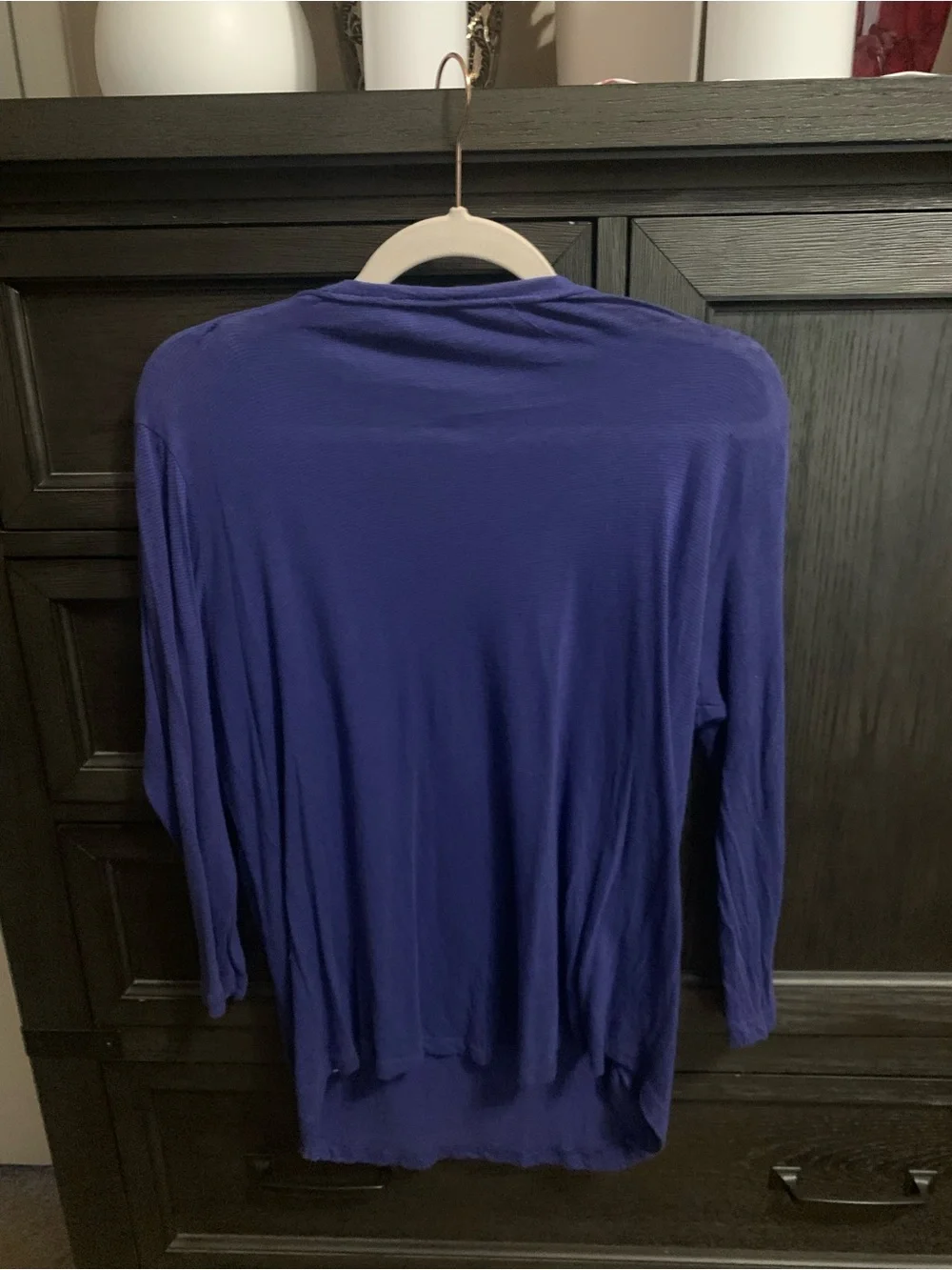 Lucky Brand Purple Embroidered Long Sleeve Tee